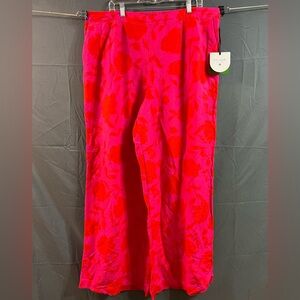 Floral Red Women's Trousers